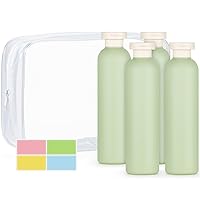 Squeeze Bottles with Flip Cap, 4Pcs Large Empty Refillable Plastic Leak Proof Travel Bottles for Shampoo, Conditioner, Creams, Lotion (8.8oz/260ml)