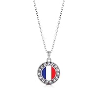 Inspired Silver - Silver Circle Charm 18 Inch Necklace with Cubic Zirconia Jewelry