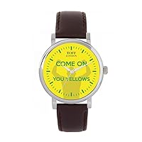 Football Fans Come on You Yellows Ladies Watch 38mm Case 3atm Water Resistant Custom Designed Quartz Movement Luxury Fashionable
