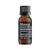 100% Pure Hyssop Essential Oil - Batch Tested & Third Party Verified - 0.5 Fl Oz