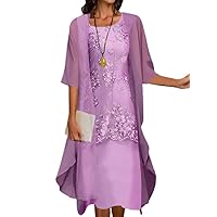 ZOCAVIA Women's 2 Piece Floral Dress Set Plus Size Flowy Sleeveless Maxi Dress and Half Sleeve Cardigan Wedding Guest Dress