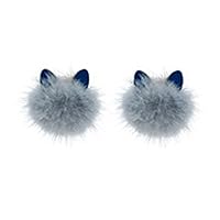 Earrings,Cute Cat Ear Earrings for Women Girls Pompoms Stud Earring Comfortable Elegant Cat Earring Jewelry Valentines Gifts