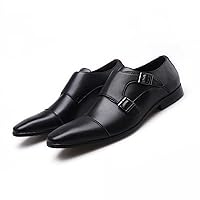 Men's Dress Loafers Shoes Monk Strap Slip On Loafers