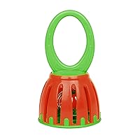 Handled Cage Toy Baby Rattle Hand Percussion Hand Kids Educational Musical Percussion Toy Plastic Cage With Handle For Toddlers Baby Toy Rattle Rattle Handbell For Kids