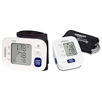 Omron 3 Series Wrist Blood Pressure Monitor & Bronze Blood Pressure Monitor, Upper Arm Cuff, Digital Blood Pressure Machine, Stores Up to 14 Readings
