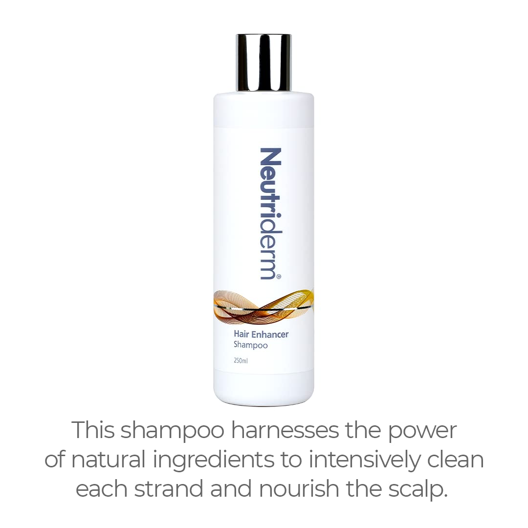 Neutriderm Hair Enhancer Shampoo, Thickening and Strengthening Shampoo for Weak and Thinning Hair, Moisturizing Shampoo for Damaged Hair, 250ml (8.45 fl oz)