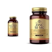 Vitamin C 1000 mg, 250 Vegetable Capsules - Antioxidant & Immune Support - Overall Health - H with Zinc 50 mg, 100 Tablets - Zinc for Healthy Skin, Taste & Vision - Immune System & Antioxidant