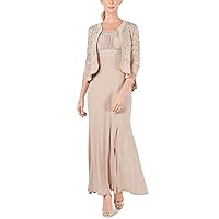 R&M Richards Women's Mother of The Groom Classic Jacket Dress