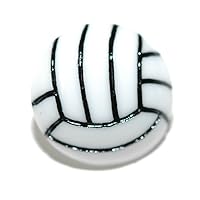 BLACK & WHITE RESIN VOLLEYBALL TIE PIN TACK (045)