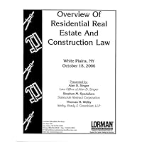 Overview Of Residential Real Estate And Construction Law in New York