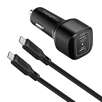 65W USB C Car Charger + USB C to C Cable (1 Pack)