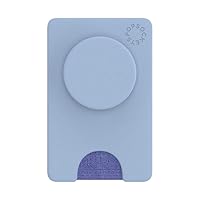 PopSockets Phone Wallet with Expanding Phone Grip, Phone Card Holder, Solid PopWallet - Cornflower Blue