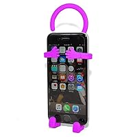Flex Phone Holder and Stand - Adjustable Flexible Silicone Case Hanging Mount for Car Compatible with iPhone 7, 7 Plus, 8, 8 Plus – Samsung Galaxy S6, S7, S8 and Other Smartphones – Purple