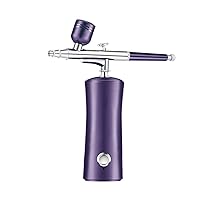Spray Airbrush Set - Portable Facial Makeup Airbrush - Rechargeable Airbrush with Adjustable Buttons for Facial Skin Care Makeup SPA,Classic Purple