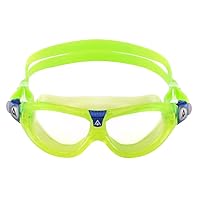 Seal Kid 2 Swim Goggles - Ultimate Underwater Vision, Comfortable, Anti Scratch Lens, Hypoallergenic - Unisex Children, Clear Lens, Bright Green Frame
