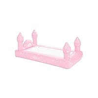 FUNBOY Kids Pink Castle Sleepover Travel Bed & Air Mattress. Perfect for Sleepovers. Includes Carrying Storage Bag, Twin