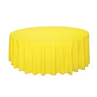 Unique Vibrant Neon Yellow Round Table Cover - 84
