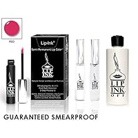 Lip Ink Mini Lip Kit- Red | 100% Smearproof Liquid Lipstick Waterproof Wax-Free Natural Organic Vegan Kosher Botanical 247 Confidence Cosmetics USA Self Manufactured Since 1995