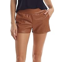 Commando Faux Leather Relaxed Short - SLG39 (Cocoa, X-Large)