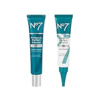 No7 Protect & Perfect Serum & Eye Cream Bundle - Includes Intense Advanced Serum(30ml) and Intense Advanced Eye Cream(15ml) - Skincare Kit for Face, Neck and Eyes - 2-Piece Bundle
