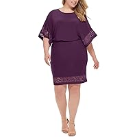 Jessica Howard Women's Desk to Dinner Elbow Sleeve Length Dress