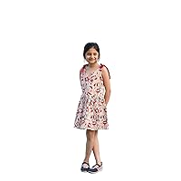 Indian Floral Hand Block Printed Pure Cotton Dress for Girls, Girls Summer Dress, Girls Sundresses, Kids Clothing