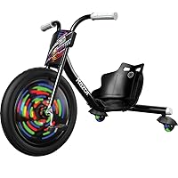 Razor RipRider 360 Lightshow – Trike with Rear Casters and with Motion-Activated Multi-Color Lights, 3 Wheeled Drifting Ride-On for Kids Ages 5 and Up