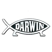 Darwin Fish Refrigerator Magnet - Silver Finish