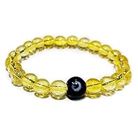 Presents Citrine with Evil Eye Bracelet Bead Bracelet, Crystal Bracelet, Natural Stone, Gemstone Bracelet for Men & Women, Bead Size 8Mm #Frienemy-2994