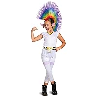 Queen Barb Trolls Costume, Trolls World Tour Rainbow Barb Costume for Kids with Headpiece