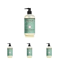 MRS. MEYER'S CLEAN DAY Hand Soap, Made with Essential Oils, Biodegradable Formula, Basil, 12.5 fl. oz (Pack of 4)