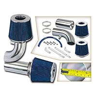 Rtunes Racing Short Ram Air Intake Kit + Filter Combo BLUE For 88-95 Ford F-150 / Bronco 5.0L & 5.8L (without MAF Sensor)
