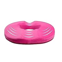 Donut Pillow Hemorrhoid Cushion Tailbone Pain Relief Doughnut Pillow - Super Comfort Round Ring Butt Cushion Helps Ease Post Natal, Prostate, Post Surgery and Back Pain (Man（Rose Red）)