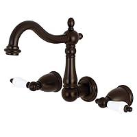Kingston Brass KS1255PL Heritage Bathroom Faucet, 6-3/8 Inch in Spout Reach, Oil Rubbed Bronze