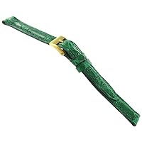 10mm Morellato Genuine Crocodile Green Padded Stitched Ladies Watch Band