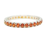 Natural Orange Carnelian Statement Look 925 Sterling Silver Wedding Engagement Ring