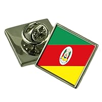 Rio Grande do Sul Flag Lapel Pin Badge 18mm Square Select Gifts Pouch