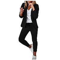 Business Outfits for Women Two Piece Work Office Suits Blazers and Pants 2 Piece Sets Long Sleeve Casual Elegant Suit Set