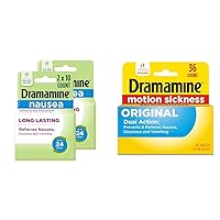 Dramamine Nausea Long Lasting 10 Count 2 Pack Motion Sickness Relief 36 Count