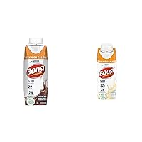 Boost Very High Calorie Chocolate Nutritional Drink – 22g Protein & Very High Calorie Vanilla Nutritional Drink – 22g Protein, 530 Nutrient Rich Calories, 8 Fl Oz (Pack of 24)