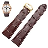 Watch Strap For Cartier Tank Calibre Series Genuine Leather Mechanical Watch Men And Women 20mm 22mm 23mm 25mm Watch Band (Color : GREEN BLUE, Size : 23mm)