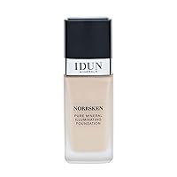 Liquid Norrsken Foundation - Silky Smooth Coverage - Luminous, Dewy Finish for Dry and Dull Skin - Water Resistant and Vegan Makeup - 201 Jorunn - Neutral Extra Light - 1.01 oz