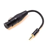 Artist Unknown 10cm 3.5mm Male to 4 pin XLR Female Balanced Headphone TRS Audio Adapter for 4-pin XLR Male Headphone Cable