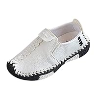 Boy Shoes, Fashion Sneakers Children Big Kids Girls Boys Soft Leather Shoes Casual Flats