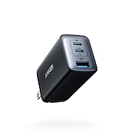Anker USB C Charger, 735 Charger (Nano II 65W), PPS 3-Port Fast Compact Foldable for MacBook Pro/Air, iPad Pro, Galaxy S23, Dell XPS 13, Note 20/10+, iPhone 15/Pro, Steam Deck, and More