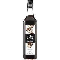 1883 Tiramisu Syrup - Flavored Syrup for Coffee, Cocktails, and Iced Beverages - Made in France | Premium Glass Bottle 1 Liter