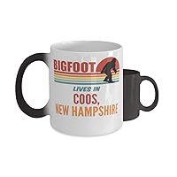 Bigfoot, Bigfoot Lives In Coos New Hampshire Color-Changing Coffee Mug