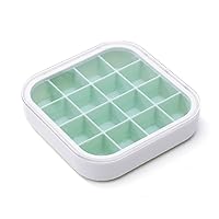 Silicone Ice Cube Tray With Lid Reusable Ice Cube Mold Of 16 Cavity Easy Release Flexible Ice Cube Molds Home Ice Cube Trays For Water Shapes Silicone With Lid