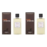 Hermes Terre d'Hermes for Men Hair and Body Shower Gel, 6.8 Ounce (Pack of 2)