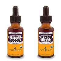 Herb Pharm Certified Organic Calendula Succus Liquid Topical Extract for Minor Pain Support - 1 Ounce (Pack of 2)